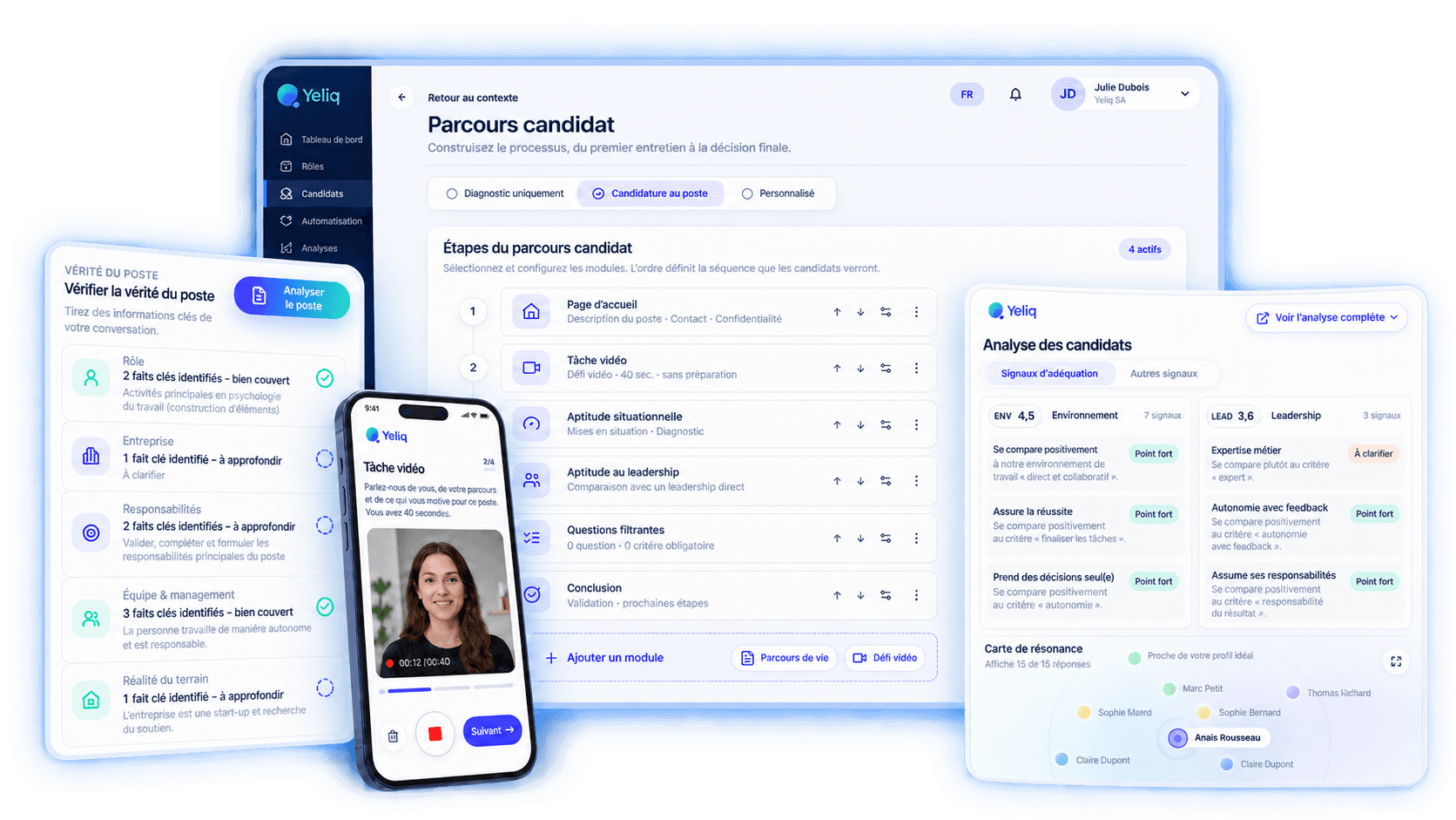 Système produit Yeliq pour Pre-Interview Diagnostics