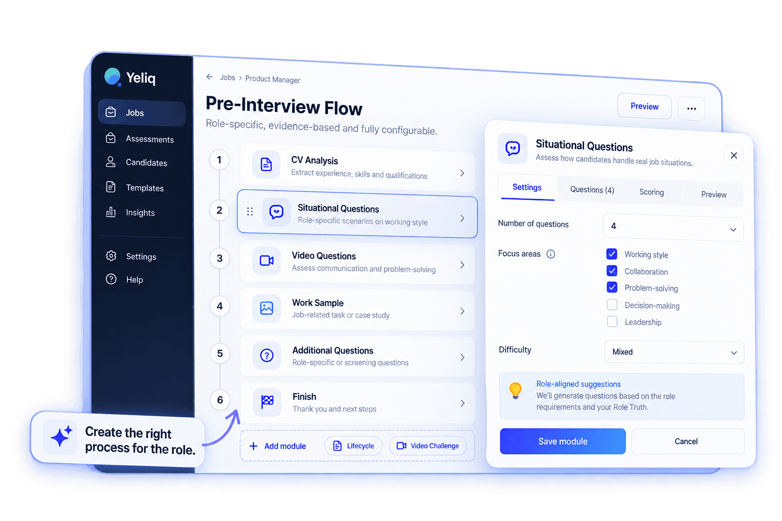 Yeliq Pre-Interview Flow Design